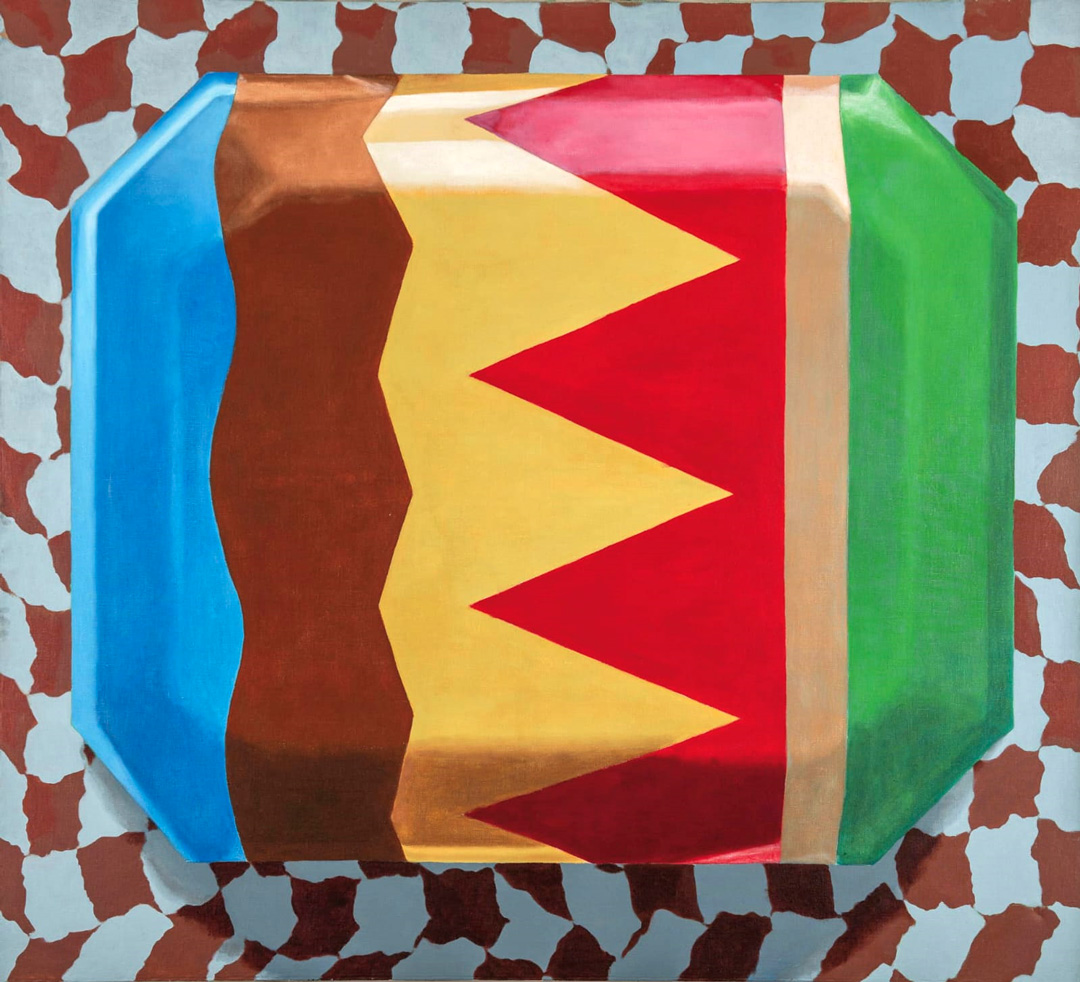 Zátiší s upálením, Ivan Kolman, akryl na plátně