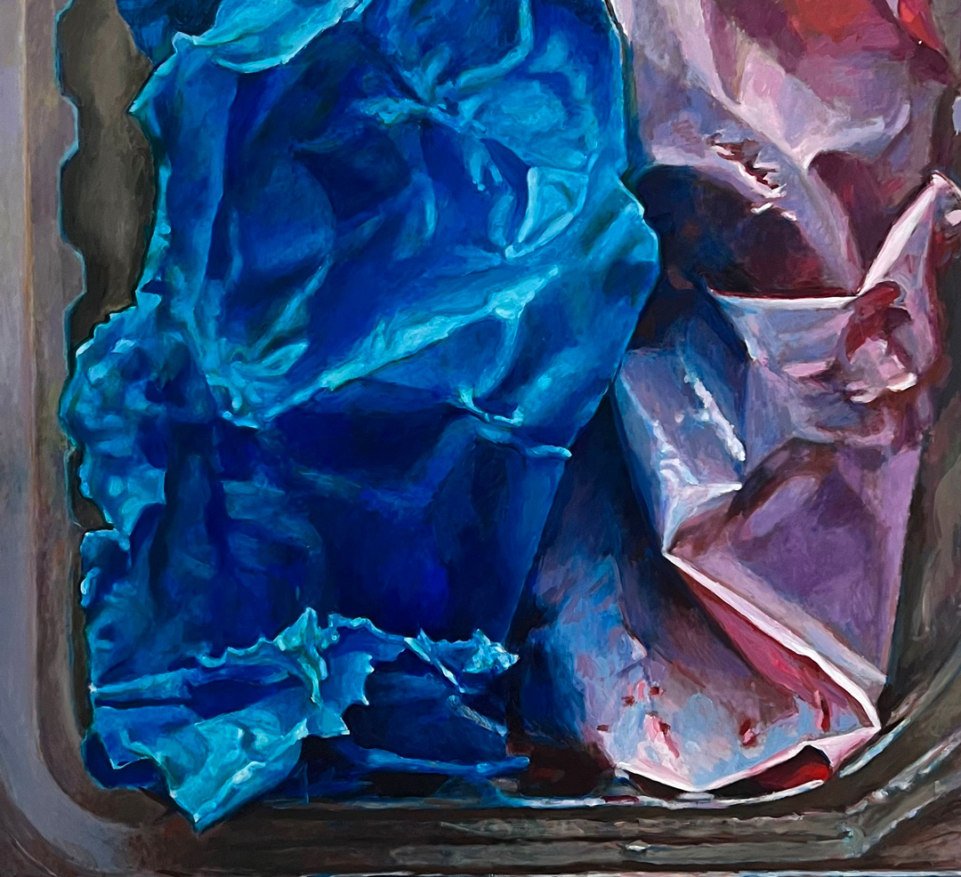 Navštívení, Ivan Kolman, olej na plátně